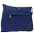 Borsa Messenger Piatta Prada Tessuto con Pelle Piccola Blu