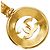 Timeless Vintage Chanel Coco Mark runder Kettengürtel Golden - Ansicht 3