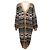 Ralph & Russo Langer Cardigan aus Wolle und Kaschmir Camel / Weiß / Rosa Mehrfarben