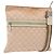 Borsa a Spalla GG Canvas Sherry Line Gucci Rosa Argento Kaki 145809 Auth 141421 Cachi