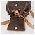Céline CELINE Macadam Canvas Backpack PVC Leather Brown Gold Auth ep10632 Golden - view 18