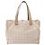 CHANEL Nova linha de viagem Bolsa de mão em nylon bege prata CC Auth 141486 - vista 2
