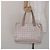 CHANEL Nova linha de viagem Bolsa de mão em nylon bege prata CC Auth 141486 - vista 23