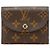 Billetera plegable Monogram Louis Vuitton en cuero marrón Castaño