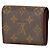 Billetera plegable Monogram Louis Vuitton en cuero marrón Castaño - vista 2