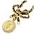 Collana choker in strass vintage Chanel D'oro