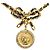 Collana choker in strass vintage Chanel D'oro - vista 2