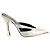 Attico Silberne Leder-High Heels