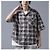 Autre Marque Gracias CHEMISETAS DE CUELLO ABIERTO A CUADROS Camisa de algodón (Limitada) Negro - vista 3