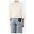 Ermanno Scervino Creme Pufferjacke mit Raffia-Besatz - Größe UK 8 Roh - Ansicht 2