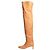 Longchamp Botas de cuero hasta el muslo en cobre - talla EU 40