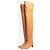 Longchamp Botas de cuero hasta el muslo en cobre - talla EU 40 - vista 2