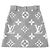 Jupe en laine et soie Monogram géant Louis Vuitton Gris - vue 14