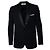 Schwarze Smokingjacke von Saint Laurent mit Satinrevers