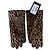 Guantes de pelo de ternera leopardo Raf Simons Castaño - vista 2