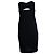Schulterfreies, geripptes schwarzes Kleid von Nanette Lepore