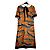 Gucci Vestido Animalium de Seda con Estampado de Salamandra Azul Bronce