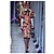 Gucci Vestido Animalium de Seda con Estampado de Salamandra Azul Bronce - vista 6