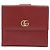 Cartera Bifold Compacta de Cuero Gucci GG Marmont Roja
