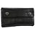 Cartera larga de cuero negro Chrome Hearts Wave Cross Ball Auth 136317M