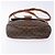 Céline Borsa a Spalla in Tela Macadam CELINE in Pelle PVC Marrone Oro Auth 141524 D'oro - vista 9