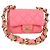 CHANEL Borsa a Spalla Matelassé in Pelle Rosa Oro CC Auth 134854M D'oro