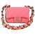 CHANEL Borsa a Spalla Matelassé in Pelle Rosa Oro CC Auth 134854M D'oro - vista 2