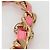 CHANEL Borsa a Spalla Matelassé in Pelle Rosa Oro CC Auth 134854M D'oro - vista 9