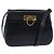 Borsa a mano in pelle Salvatore Ferragamo Gancini blu navy oro Auth 142667