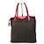 Vintage Givenchy Antigona Woll und Lackleder Tote Bag grau rot