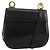 Borsa a Spalla Gancini in Pelle Nera e Oro Salvatore Ferragamo Auth bs29116 Nero D'oro
