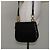 Borsa a Spalla Gancini in Pelle Nera e Oro Salvatore Ferragamo Auth bs29116 Nero D'oro - vista 21