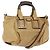 Chloé Borsa a mano in pelle Chloe Etel 2 in 1 Beige Oro Auth SW1546 D'oro