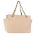 CHANEL Matelassé Borsa a Mano Catena COCO Marchio Pelle di Agnello Beige CC Auth 142686