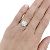 Autre Marque Anello a forma di fiore in oro bianco e platino incastonato di diamanti. - vista 5