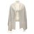 Bufanda grande de cachemira con flecos Chanel gris / marfil 31 Rue Cambon París - vista 2