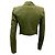 Grüne Harvey Cropped Open Front Ziegenvelourslederjacke von Alice + Olivia - Ansicht 3