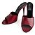 Saint Laurent Amber Leather High Heel Mule 40 Burgundy