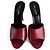 Saint Laurent Amber Leather High Heel Mule 40 Burgundy - view 2