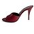 Saint Laurent Amber Leather High Heel Mule 40 Burgundy - view 5