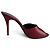 Saint Laurent Amber Leather High Heel Mule 40 Burgundy - view 6