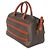 Duffle Borsa da viaggio classica in tela monogramma Saint Laurent in pelle di vitello tan - vista 3