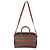 Duffle Borsa da viaggio classica in tela monogramma Saint Laurent in pelle di vitello tan - vista 5