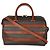 Duffle Borsa da viaggio classica in tela monogramma Saint Laurent in pelle di vitello tan - vista 8