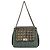 Borsa Chanel Reissue Accordion Flap in denim blu e pelle nera Nero