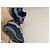 Sneakers Louis Vuitton Trainer in pelle blu navy - vista 3