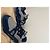 Sneakers Louis Vuitton Trainer in pelle blu navy - vista 5