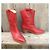 Fratelli Rosseti Botas Western Fratelli Rossetti de Cuero Rojo Roja - vista 3