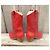 Fratelli Rosseti Botas Western Fratelli Rossetti de Cuero Rojo Roja - vista 5