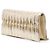 Chanel Gold CC Metallic Plissierter Lammleder Schultertasche mit Kette - Ansicht 2